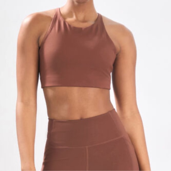 Girlfriend Collective Brown Sports Bra - Picture 3 of 10